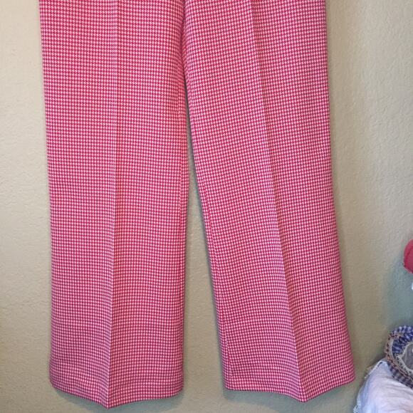vintage 70s red and cream flared disco pants - Picture 5 of 9
